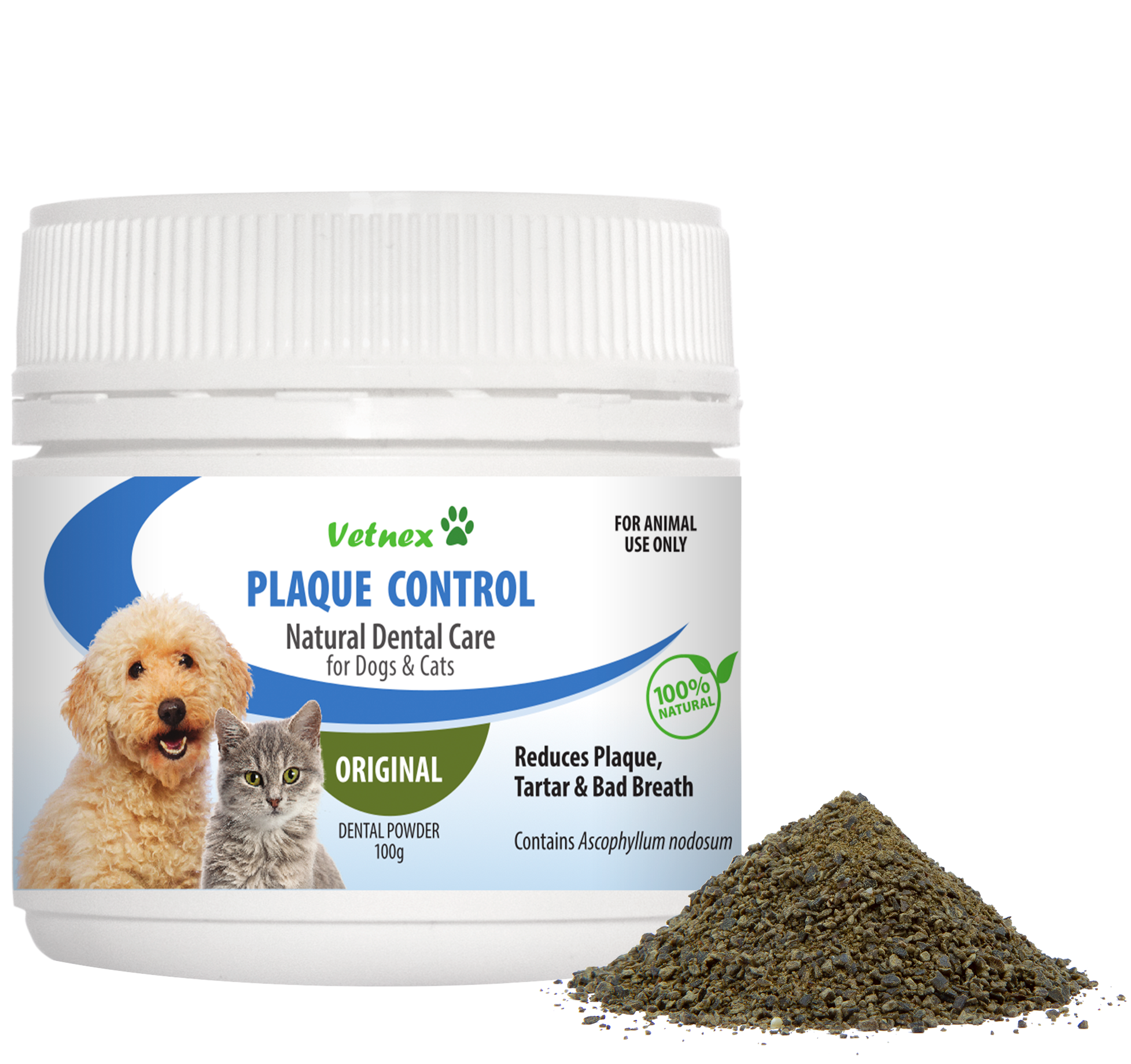 Vetnex Plaque Control Dental Powder (Original) for Dogs & Cats 100g